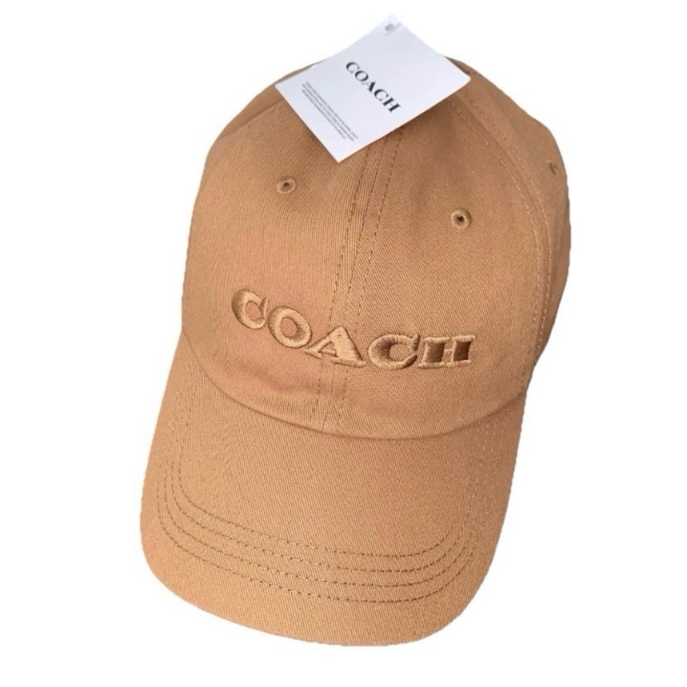 COACH Baseball Hat Unisex Light Saddle Tan Adjustable Strapback $75 NWT 🔥